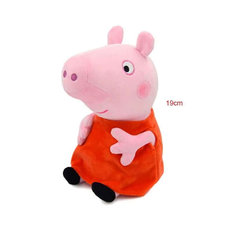 Peppa Pig Plush Pig Doll Kids Toys High Quality 19CM Pet Dinosaur Teddy Bear Soft Stuffed Anime Figure Ornament Birthday Gifts