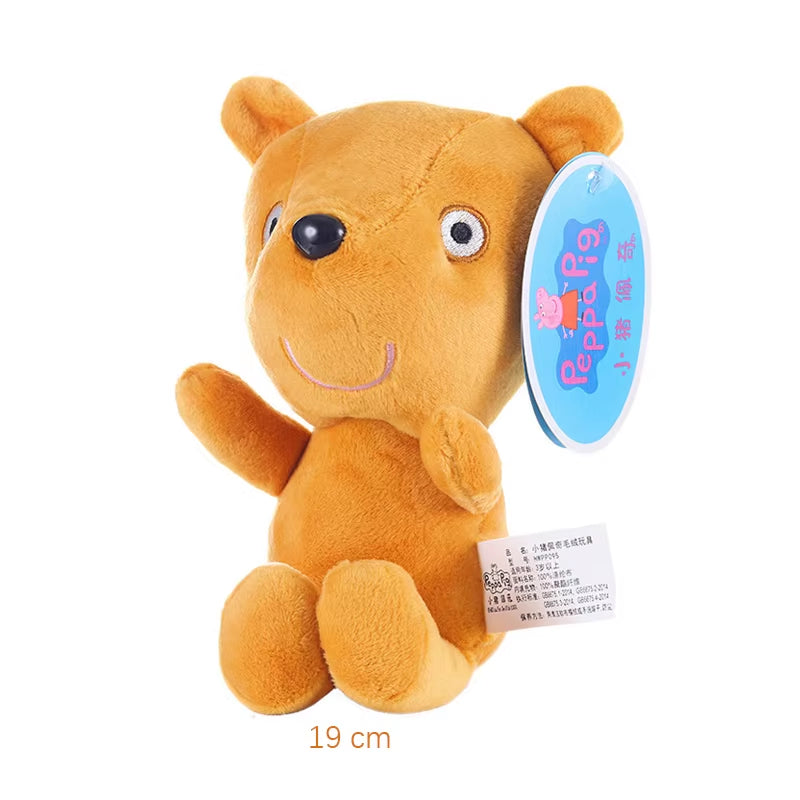 Peppa Pig Plush Pig Doll Kids Toys High Quality 19CM Pet Dinosaur Teddy Bear Soft Stuffed Anime Figure Ornament Birthday Gifts