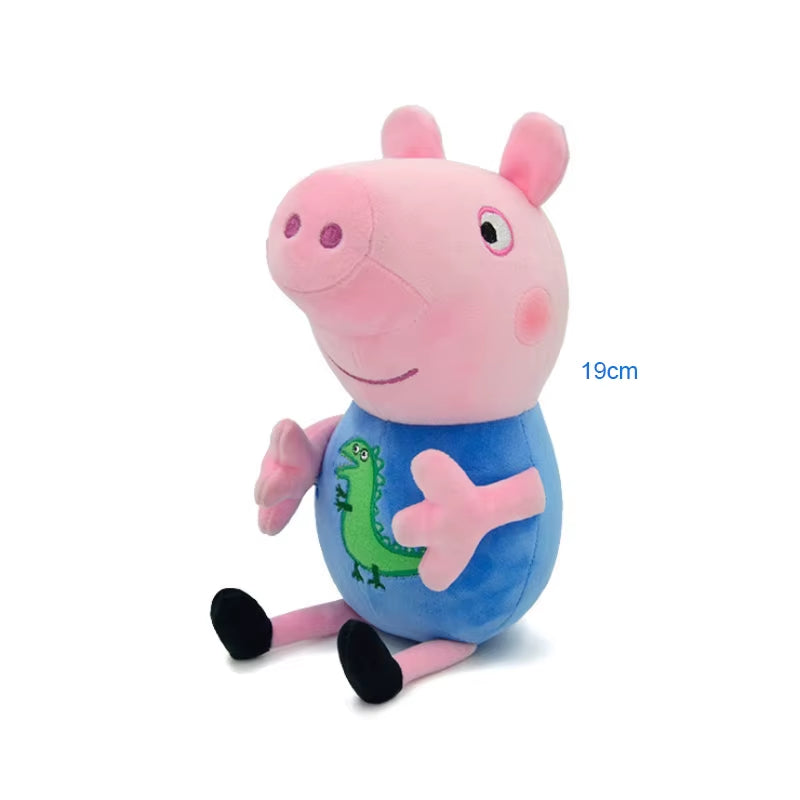 Peppa Pig Plush Pig Doll Kids Toys High Quality 19CM Pet Dinosaur Teddy Bear Soft Stuffed Anime Figure Ornament Birthday Gifts