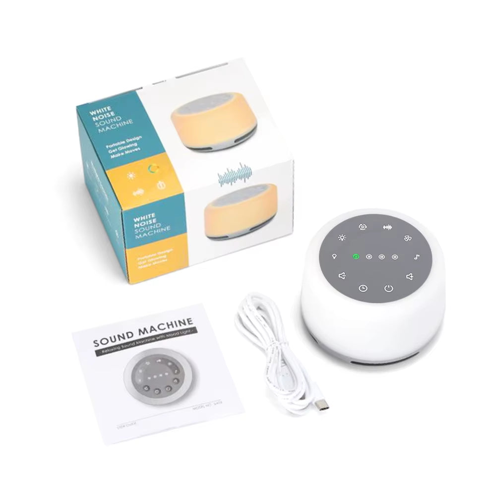 Portable Baby Sleep Machine Desktop White Noise Sound Machine for Baby Sleeping 18 Soothing Sounds 15/30/60Min Timer