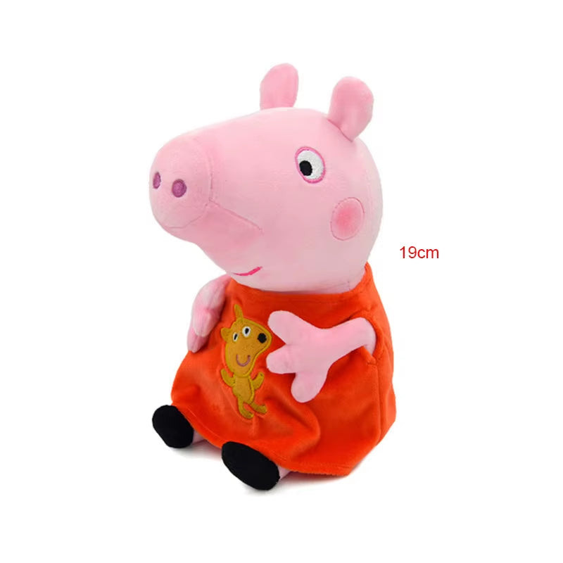 Peppa Pig Plush Pig Doll Kids Toys High Quality 19CM Pet Dinosaur Teddy Bear Soft Stuffed Anime Figure Ornament Birthday Gifts