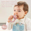 3 Pack Silicone Teething Mitten for Babies with Baby Fruit Food Feeder & Freezer Tray Set, BPA Free Infant Teething Relief Toy for 3 Month+, Additional Silicone Sacs