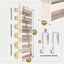 2 PC Heavy Duty over the Door Organizer 55X14X6.7, 6 Large Front & 12 Side Pockets, Hanging Storage Closet Door Organizer for Bedroom, Bathroom and Baby Nursery Storage (Ivory)