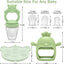 3 Pack Baby Fruit Food Feeder & Freezer Tray Set and Silicone Teething Toy for Babies, BPA Free Infant Teething Relief Toy for 3+ Months, Additional Silicone Sacs