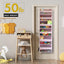 2 PC Heavy Duty over the Door Organizer 55X14X6.7, 6 Large Front & 12 Side Pockets, Hanging Storage Closet Door Organizer for Bedroom, Bathroom and Baby Nursery Storage (Ivory)