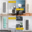 2 PC Heavy Duty over the Door Organizer 55X14X6.7, 6 Large Front & 12 Side Pockets, Hanging Storage Closet Door Organizer for Bedroom, Bathroom and Baby Nursery Storage (Ivory)